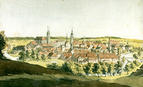 Stadtansicht der Stadt Hof von Johann Gottfried Kippel 